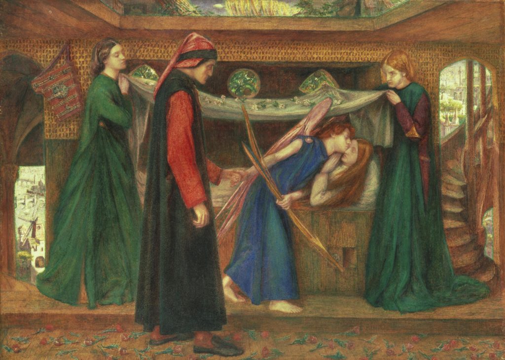 8_Dante Gabriel Rossetti, Dante’s Dream at the Time of the Death of Beatrice, 1856